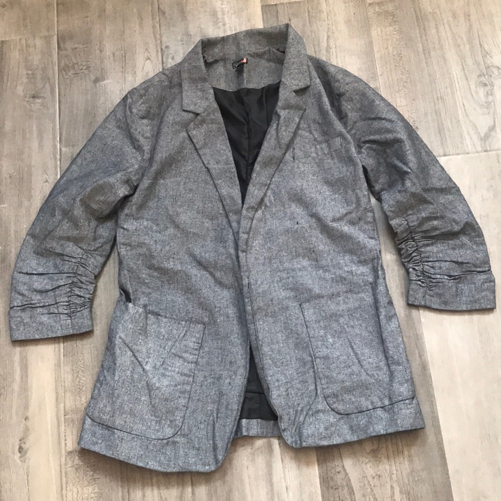 Cymbal women gray blazer Jacket.